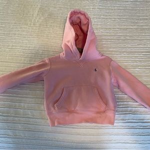 Pony Logo Fleece Pullover Hoodie Pink